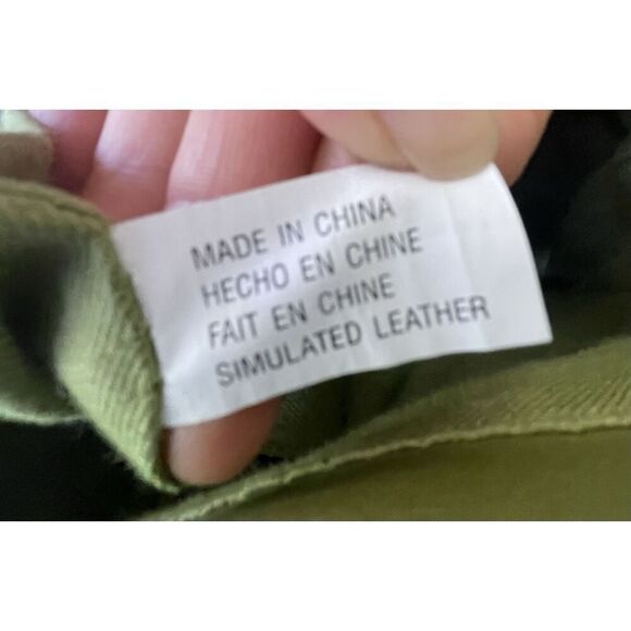 Backpack Mini Women’s Green Simulated Leather Gold Fittings Great Condition - Picture 4 of 11